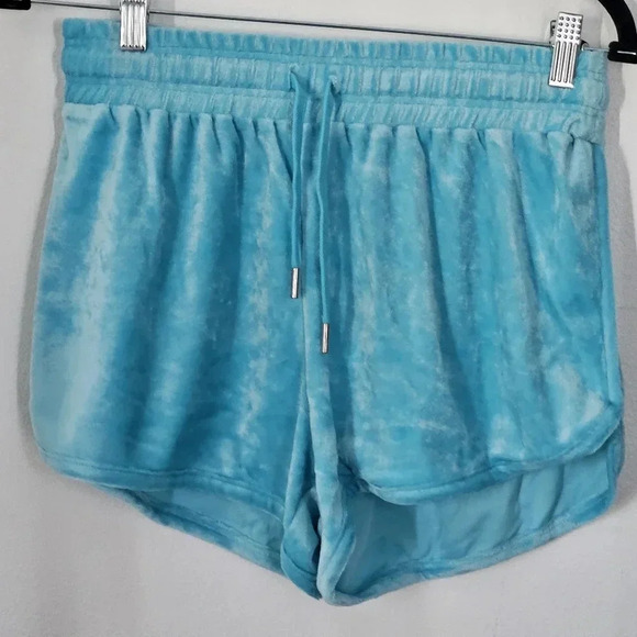 NWT Britt shorts in scuba blue generation love size small velour dolphin shorts - Picture 1 of 4
